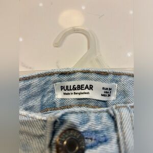 Pull and bear baggy high waisted ripped jeans